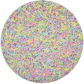 Pastel kleurige sugar strands - sprinkels - Funcakes