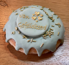 VAN HARTJES GEFELICITEERD - Fondant stempel voor cupcakes en koekjes