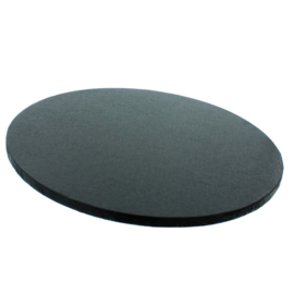 Extra sterk Cake board rond 25 cm Zwart MDF  extra draagkracht