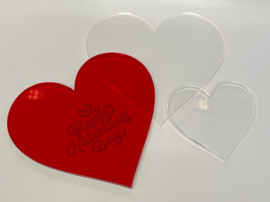 Happy Valentinesday - Hartvormige Ganache Plates, Sjabloon & Valentijnsdag Fondantstempel in 1 - Partystamp