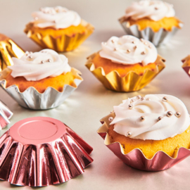 Funcakes Bloom Cupcake baking cups METALLIC GOUD