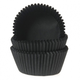 ZWARTE cupcake baking cups House of Marie 50/Pk