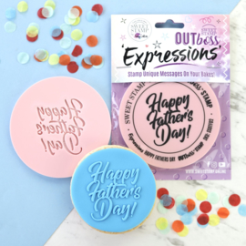 Fondant outbosser stempel - Happy Father's Day fun -  sweetstamp