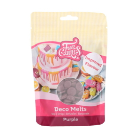 Paarse Deco Melts - smeltchocolade Funcakes