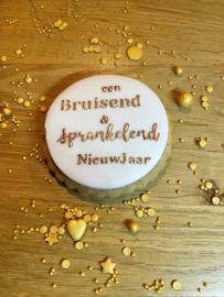 Bruisend & sprankelend Nieuwjaar - fondant stempel - PartyStamp - Debosser