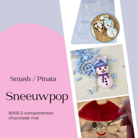 Sneeuwpop-  chocolade mal - 3-delig