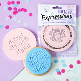 Fondantstempel-WORLDS BEST DAD- Sweetstamp -OUTboss Expressions