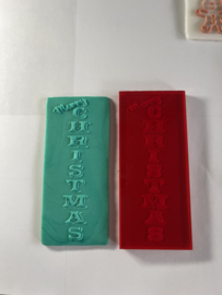 Merry Christmas - Rechthoekige fondantstempel