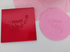 Happy  Birthday  Ballon - fondant stempel - PartyStamp - Debosser