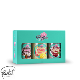 Fluffini Suikerspin Suiker set in de smaken Cola, Mango & zure kers