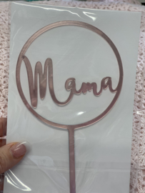 Mama  - Rosé gouden Taarttopper