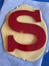 Chocolade letter  fondantstempel & Sjabloon in 1