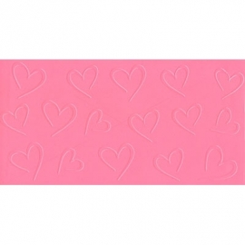 SALE | CK Products Impression Mat Open Hearts 30 x 15 cm – Reliefmat voor Fondant, Marsepein, Chocolade & Icing