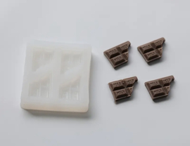 Chocolade reepjes silicone mal voor fondant, chocolade en isomalt
