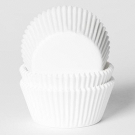 Wit standaard maat cupcake baking cups House of Marie 50/pk