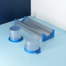 Daisy Makes Circle Popper Set Large - blauw– Ronde Cakepop Cutter, Popper & Alignment Tray