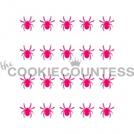 Spinnen stencil - Cookie Countess - Halloween stencil voor airbrush en royal icing 