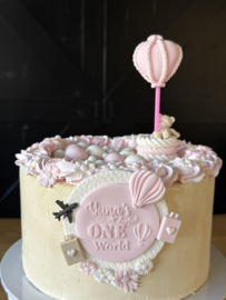 vliegtuig en koffers - siliconen fondant mal