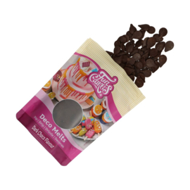 Funcakes Deco Melts met pure Chocolade smaak bruin 250 gram