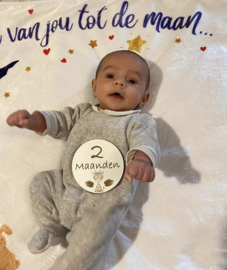 Mijlpaal photobooth Cadeaupakket - milestone  - foto bordjes - Baby's eerste jaar in beeld