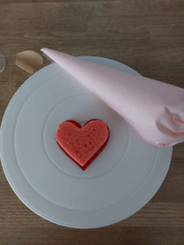 Happy Valentinesday - Hartvormige Ganache Plates, Sjabloon & Valentijnsdag Fondantstempel in 1 - Partystamp