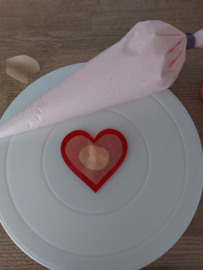 Happy Valentinesday - Hartvormige Ganache Plates, Sjabloon & Valentijnsdag Fondantstempel in 1 - Partystamp