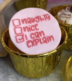 Naughty - Nice - I can explain  - fondant stempel - PartyStamp - Debosser