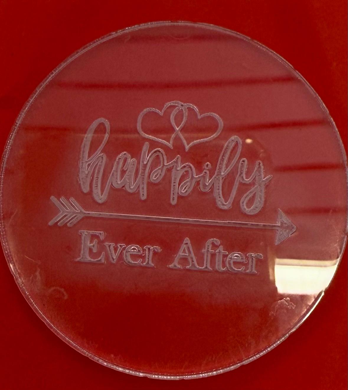 Cakepop Message Stamp “Happily ever after” – Fondantstempel voor Cake Pops