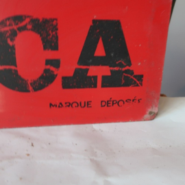 Wand plaat metaal tekst Formica 80 x 25