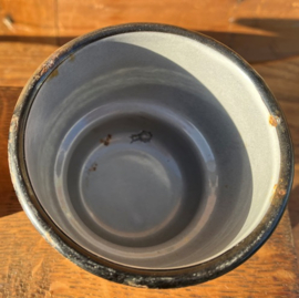 Set zand zeep soda emaille zwart VERKOCHT