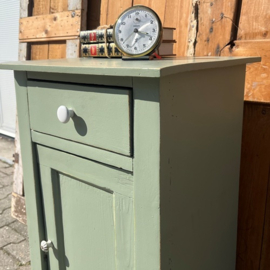 Nacht kastje hout groen Frankrijk VERKOCHT