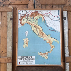Schoolplaat Italie kaart 82 x 105 VERKOCHT