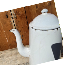 Koffiekan koffie pot emaille wit Ø 19 cm