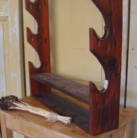 Wandrek wandschap gewerenrek hout VERKOCHT