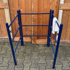 Wasrek hout blauw handdoek rek droogrek