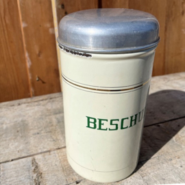 Pot bus emaille beschuit creme hoogte 22 cm