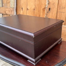 Bestek cassette kist Engeland hout VERKOCHT