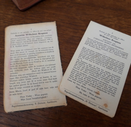 Psalmen gezangen boek 1938 met bidprenten