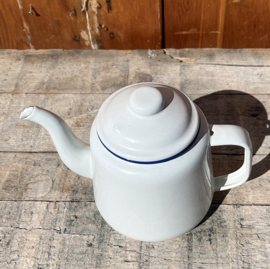 Theepot thee kan emaille wit Ø 14 cm pot