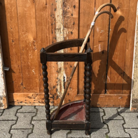 Bak garderobe 1920 1930 hout kapstok