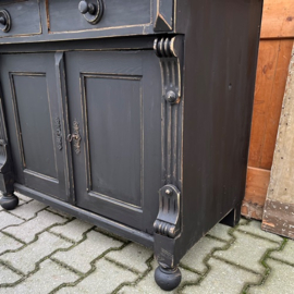 Commode lage kast zwart 92,5 cm VERKOCHT