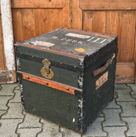 Hutkoffer deken scheeps kist koffer VERKOCHT