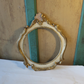 Lijst kader brons & crème 34 x 40 cm brocante