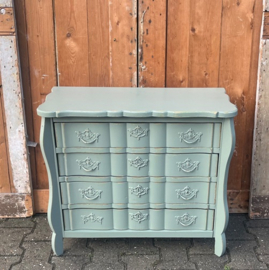 Ladekast groen 4 laden halkast 71 x 33 x 62