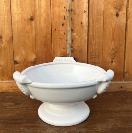 Schaal op voet wit diameter 34 cm VERKOCHT