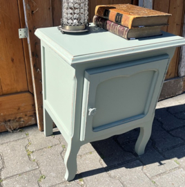 Hal kast nacht kastje hout groen VERKOCHT