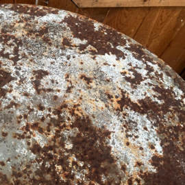 Tuintafel bistrotafel ijzer metaal creme rond