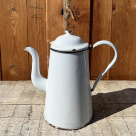Koffiekan koffie pot emaille wit VERKOCHT