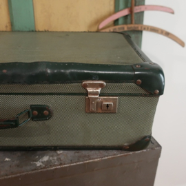 Koffer groen vintage retro origineel 56 cm