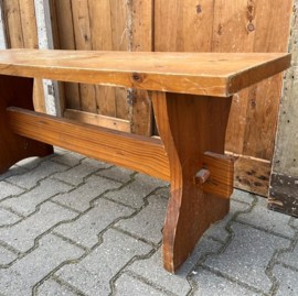 Houten bank hal origineel 112 cm grenen